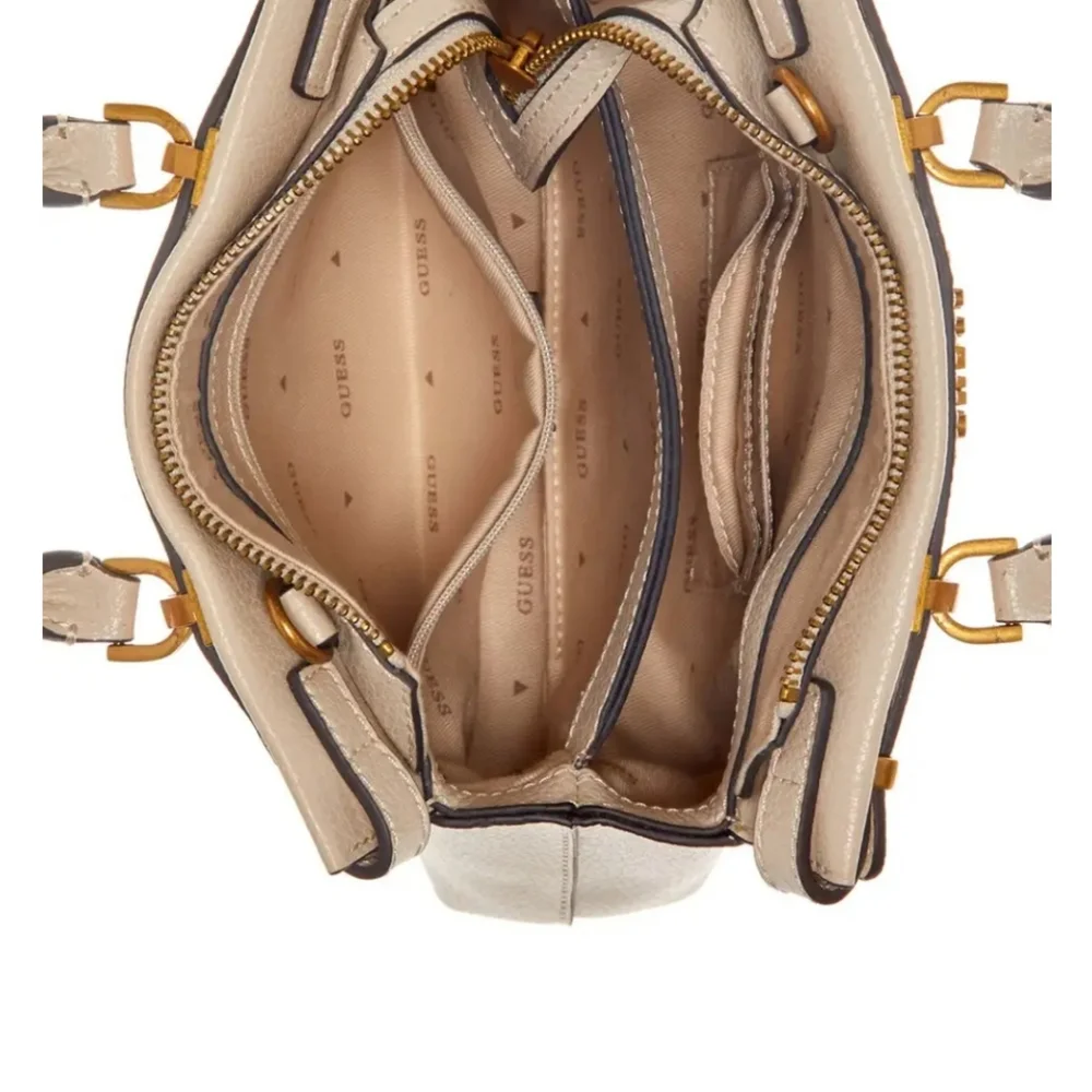 Guess Sestri Mini Beige Satchel Bag NWT - Picture 4 of 9